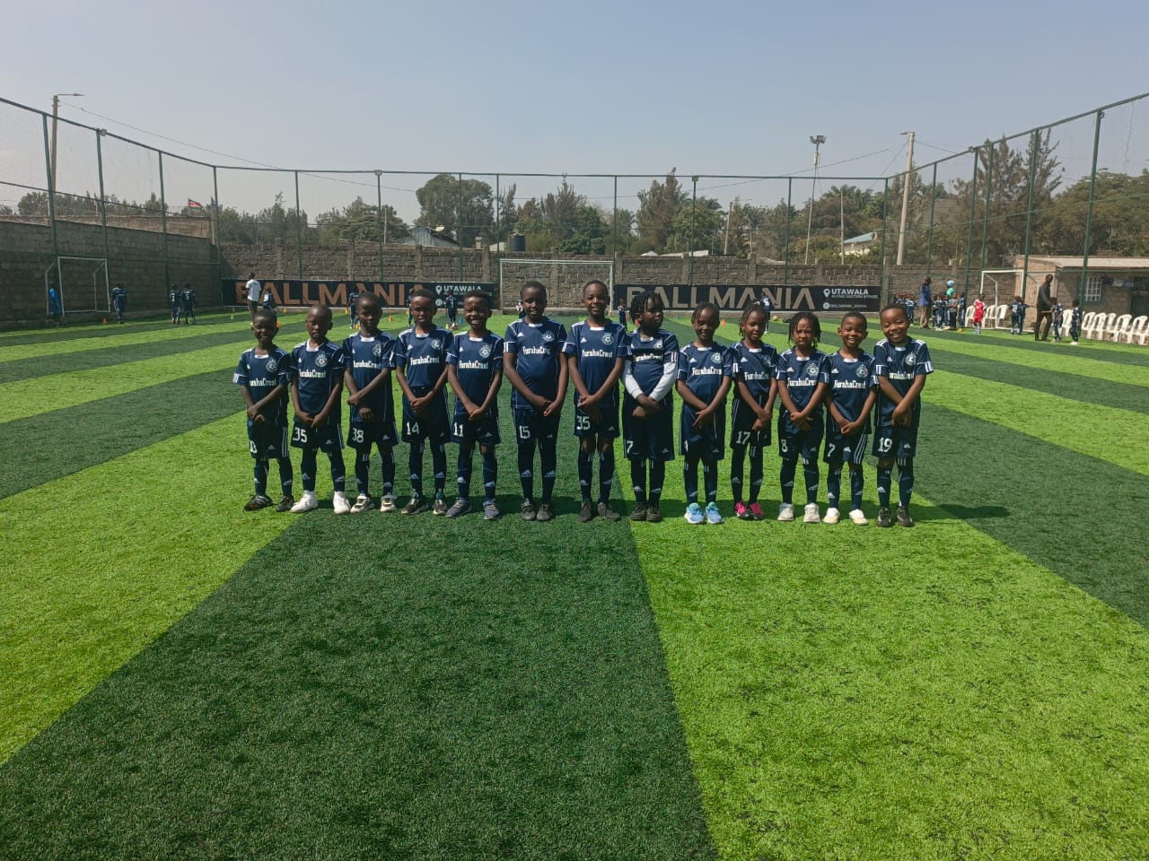 Soccer team celebrating